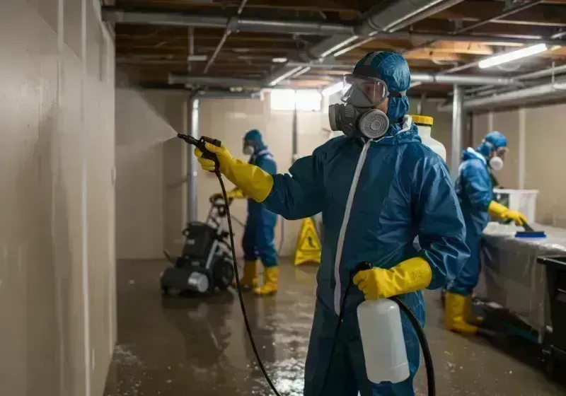 Basement Sanitization and Antimicrobial Treatment process in Uniontown, OH